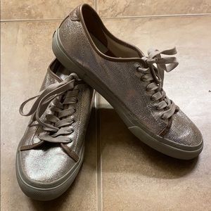Frye metallic tennis shoes
